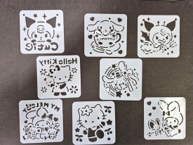 Pack 8 stencil personajes surtidos